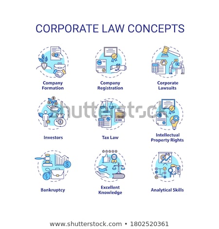 Stock fotó: Corporate Lawsuit Concept Icon