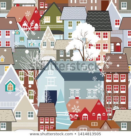 Stock fotó: Seamless Snowflakes Background