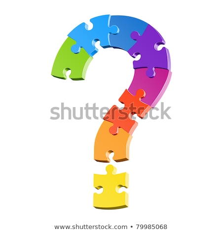 Stok fotoğraf: Question Mark And Puzzle Pieces