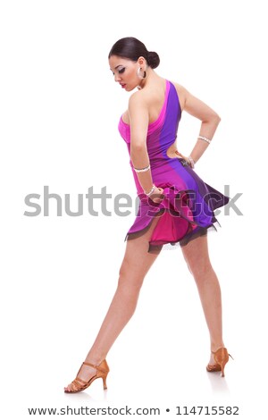 ストックフォト: Salsa Dancer Holding Her Dress