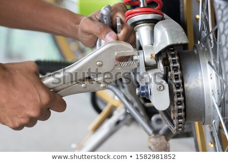 Сток-фото: Technician Holding Locking Pliers