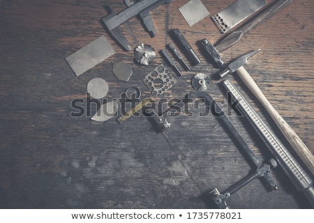 Foto stock: Vintage Jeweler Tools And Diamonds