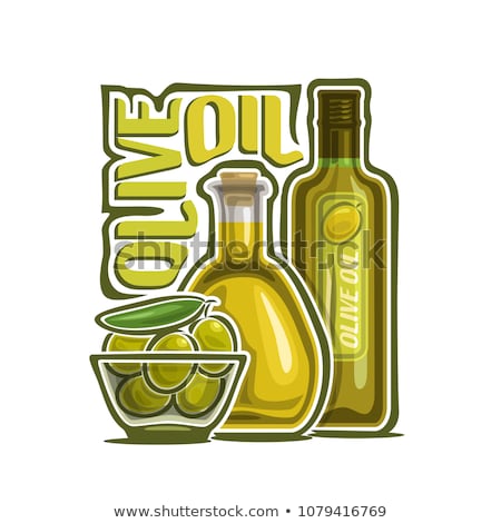 Foto stock: Olive Oil Bottles Mediterranean Rural Theme