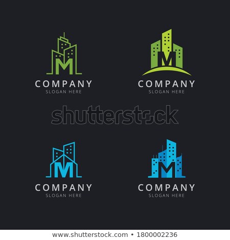 Foto stock: Green Logo Of Letter M Icon