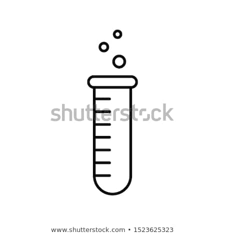 Foto d'archivio: Test Tube With Drop Line Icon