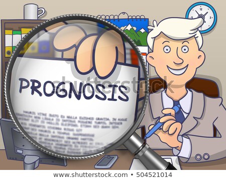 Stockfoto: Prognosis Through Magnifier Doodle Style