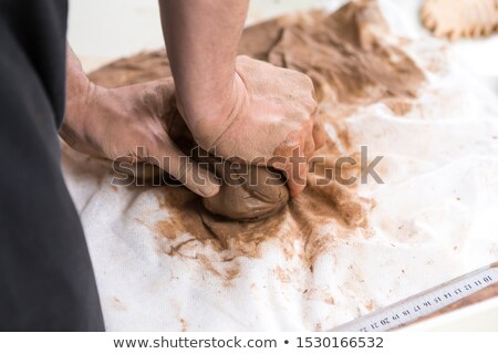 Stock photo: Rolling Out Clay