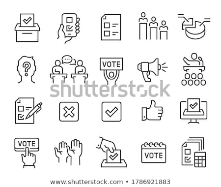 [[stock_photo]]: Voting Debate Icon Vector Outline Illustration