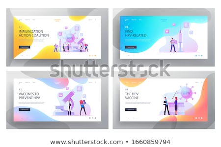 Foto stock: Immunization Education Concept Landing Page