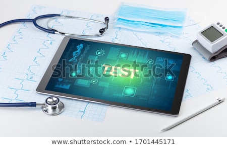 Stok fotoğraf: Tablet Pc And Medical Stuff