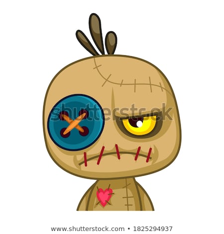 ストックフォト: Voodoo Doll Vector Cartoon Illustration Isolated Object