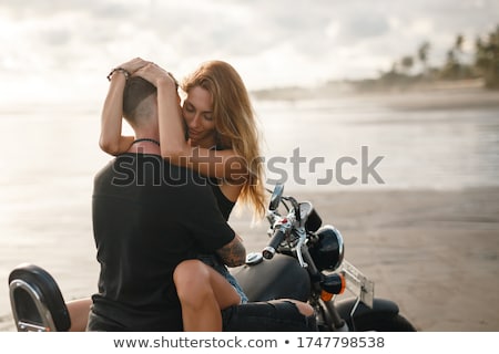 Stock photo: Blonde Biker Girl