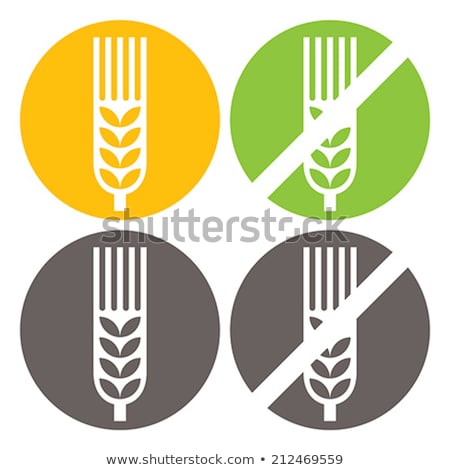 ストックフォト: Vector Wheat Free Signs Isolated On White Background