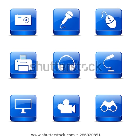 Foto stock: Pc Blue Vector Icon Design