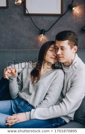 Stock fotó: Woman Is Looking At Her Lover And He Looks Away