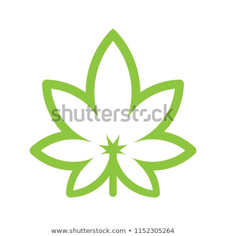 Stock fotó: Marijuana Leaf Isolated