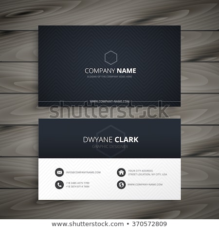 Foto stock: Clean Minimal Business Card Template