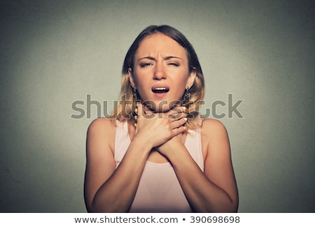 Stock foto: Woman Having Asthma Attack