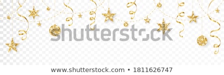 Stockfoto: Golden Christmas Decoration Background