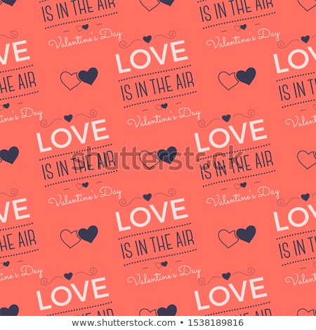 Stock fotó: Valenines Pattern Happy Valentine Day Typography Quotes And Hearts Trending Living Coral 2019 Colo