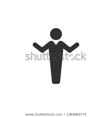 Stock foto: Black User Icon Hands Up Worship User Silhouette Symbol For Your Web Site Design Logo App Ui F