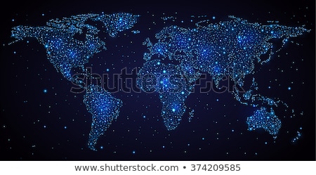 Сток-фото: City Lights On World Map Africa