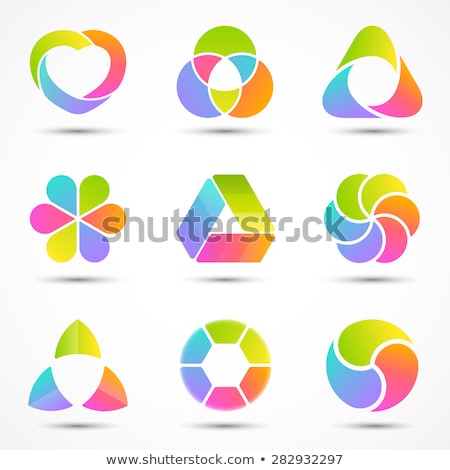 ストックフォト: Global Abstract Swirl Round Geometric Logo Symbol Icon Vector Design