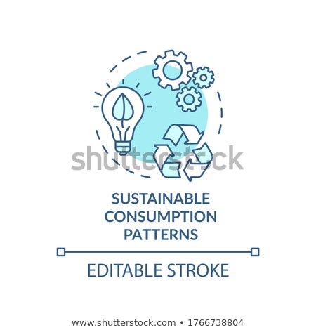 Stockfoto: Sustainable Consumption Pattern Turquoise Concept Icon