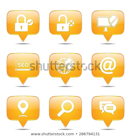 Foto d'archivio: Seo Internet Sign Square Vector Yellow Icon Design Set 3