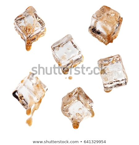 Stok fotoğraf: Glass Of Cola With Ice Cubes