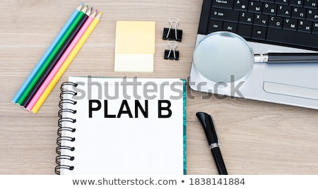 Stock photo: Wisdom Word And Office Tools On Wooden Table