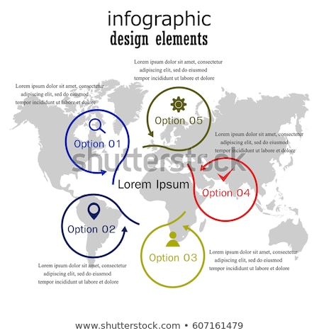 Сток-фото: Vector Infographic Cycle Template Made From Lines And Icons