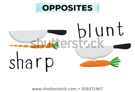 Stok fotoğraf: Opposite Words For Sharp And Blunt