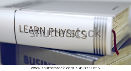 Stockfoto: Learn Physics Concept Book Title 3d