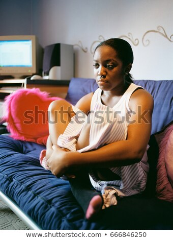 [[stock_photo]]: Hostile Teenage Girl In Bedroom