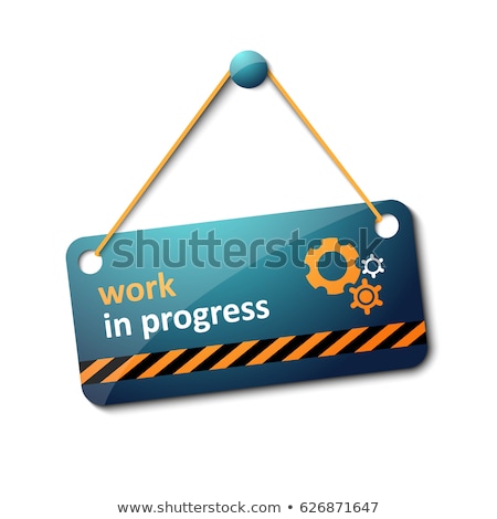 ストックフォト: Under Construction 3d Glossy Vector Icon Design