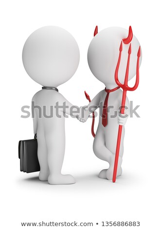 [[stock_photo]]: 3d Small People - Deal With The Devil