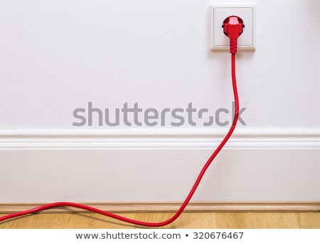 Stok fotoğraf: Installing An Electrical Plug Contact