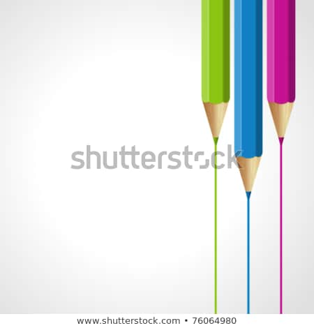 Stock fotó: School Office Supplies On Blue Background Eps 10