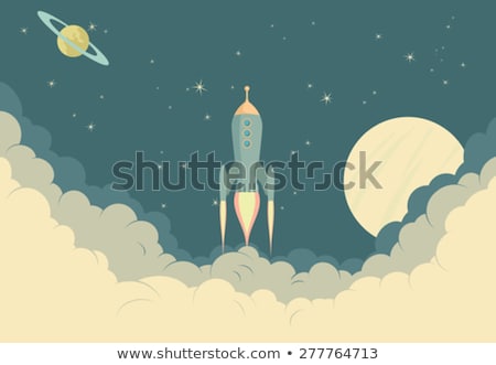 Zdjęcia stock: Retro Rocket Spaceship