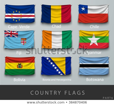 Stok fotoğraf: Bolivia Chad Flag Vector Illustration