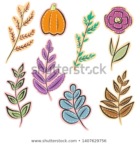 Stock photo: A Set Of Accessories For Sewing Sketch For Holiday Stickers Cards Or Party Invitation Stylish Pos