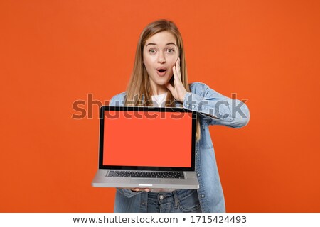 Stockfoto: Portrait Of A Shocked Young Girl