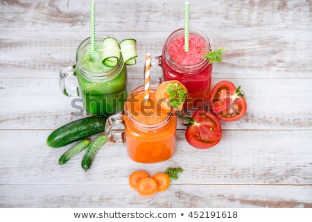 ストックフォト: Fresh Vegetable Smoothie Tomato Cucumber Carrot