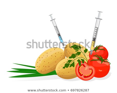 Foto stock: Syringe Stuck In A Potato