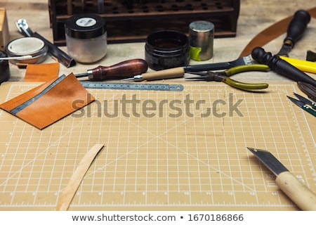 Stock photo: Leathermakers Work Desk