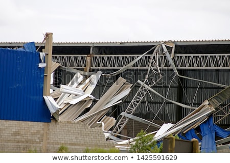 Foto stock: Ruins Of Commercial Building