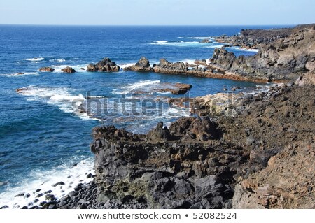 Foto d'archivio: View Of Los Hervideros Del Agua In Lanzarote Canary Islands Sp