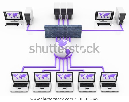 ストックフォト: Plasma With Computer Network