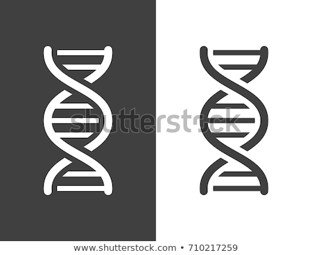 Stock fotó: Round Vector Icon For Dna